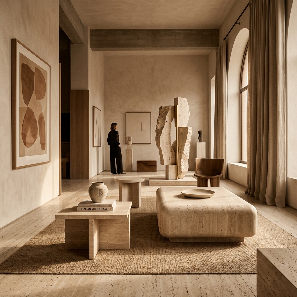Galeria de Travertino e Luz Lateral